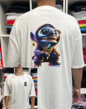 Camiseta Oversized Masculina com Estampa nas Costas Atacado na Rua 44 Goiânia