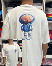 Camiseta Oversized Masculina com Estampa nas Costas Atacado na Rua 44 Goiânia