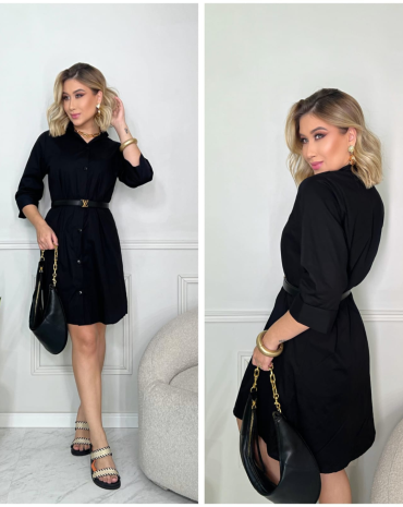 chemise-curta-preta-com-botoes-na-frente-atacado-rua-44-goiania 