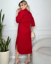 Chemise Midi Moda Evangélica Vermelho Atacado na Rua 44 Goiânia