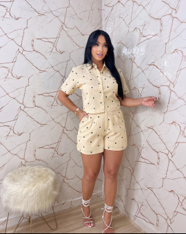 Conjunto de Linho Short e Cropped