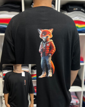 T-Shirt Oversized com Estampa Frente e Verso Masculina Atacado na Rua 44 Goiânia