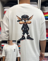 T-Shirt Oversized com Estampa Frente e Verso Masculina Atacado na Rua 44 Goiânia