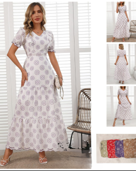 Vestido Longo Estampado Moda Evangélica