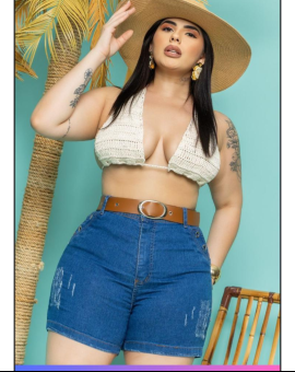 Bermuda Plus Size Meia Coxa com Cinto