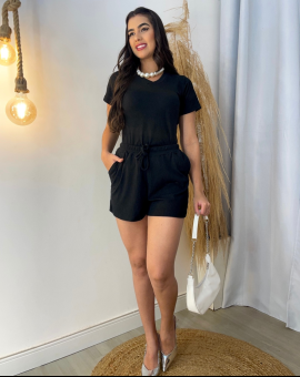 Blusa Básica Feminina Preta