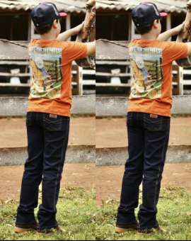 Calça Infantil Estilo Country Jeans