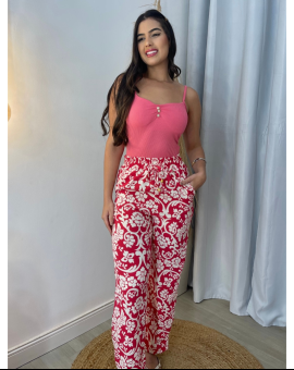 Calça Soltinha Estampada Feminina