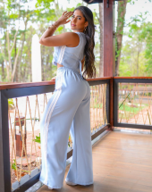 Conjunto Comfy Feminino Calça e Cropped Atacado na Rua 44 Goiânia