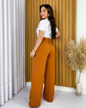 Conjunto Feminino Calça Alfaiataria e Blusa Básica Atacado na Rua 44 Goiânia