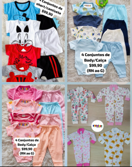 Kit Roupa de Bebê Algodão 100% Recém Nascido