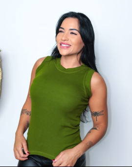 Regata Feminina Canelada Premium Básica