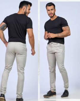 Calça de Alfaiataria Masculina Corte Reto