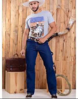 Calça Jeans Carpinteira Masculina Lavagem Escura