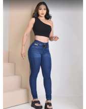 Calça Jeans Feminina Cintura Alta Skinny Atacado na Rua 44 Goiânia