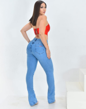 Calça Jeans Feminina Sky Clean Reta Atacado na Rua 44 Goiânia