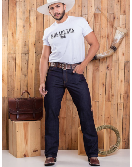 Calça Masculina Jeans Moda Country