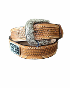 Cinto Country de Couro Entalhado
