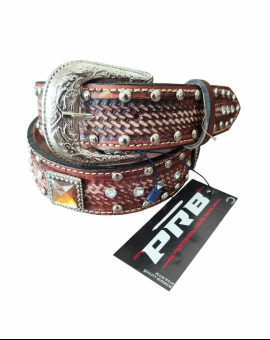 Cinto de Cowboy com Rebites em Couro