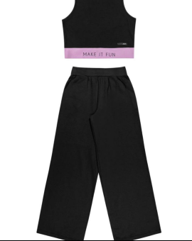 Conjunto Moleton para Menina com Top e Calça