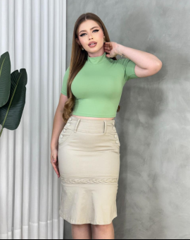 Saia Justa Abaixo do Joelho Moda Cristã