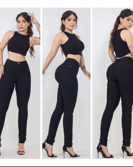 Calça Coladinha Preta Jeans Feminina