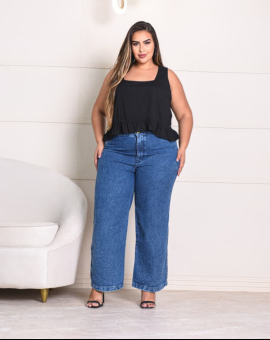 Calça Plus Size Moon Jeans Lavagem Clara