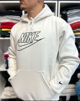 Casaco Nike Moletom Canguru com Capuz Branco