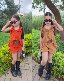 Conjuntinho para Menina Short e Blusa Estilo Boho Chic