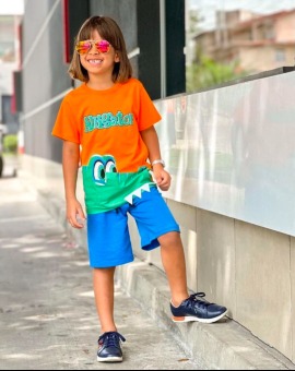 Conjunto para Menino Short e Camiseta Estampada