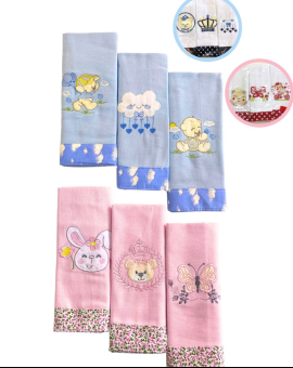 Kit Flanela Bordado Chuva de Benção