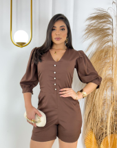 Macaquinho Manga Princesa Decote V Atacado na Rua 44 Goiânia