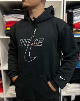 Moletom Canguru Nike Preto Básico