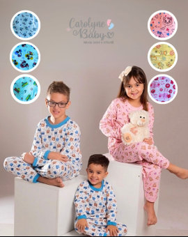 Pijama Estampado Infantil Inverno