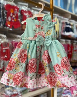 Vestido Infantil Estampado de Alcinha