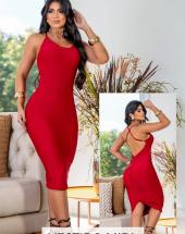 Vestido Midi Justo Costa Nua Alcinha Suplex Power Atacado 44 Goiânia