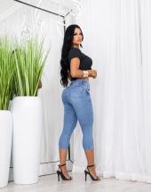 Calça Jeans Capri Feminina Lavagem Clara Atacado 44 Goiânia