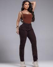 Calça Jeans Feminina Mom Cargo Atacado 44 Goiânia