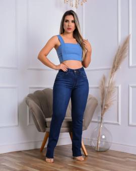 Calça Jeans Reta Feminina Modelagem Tradicional