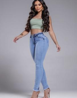 Calça Jeans Skinny Detalhe na Barra