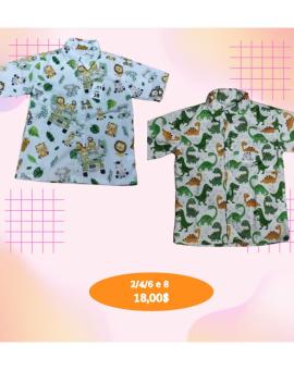 Camisa Infantil Manga Curta de Personagem