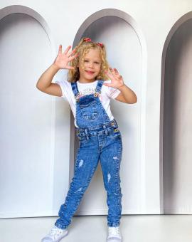 Jardineira Jeans Infantil para Menina