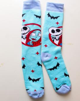 Meia Adulto Cano Alto Colorida de Personagens