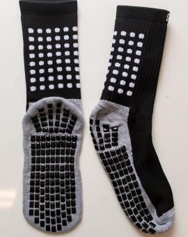 Meia Adulto Cano Alto Preta Anti Derrapante