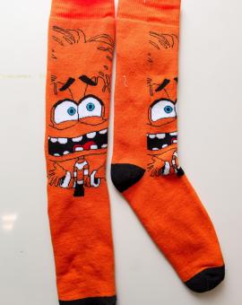 Meia Colorida Adulto Divertidamente Cano Alto