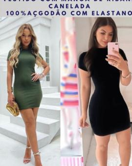 Vestido Feminino de Manguinha Tubinho