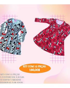 Vestido Infantil Manga Longa