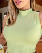 Cropped Liso Cavado de Gola Alta Atacado 44 Goiânia