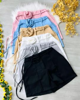 Short Alfaiataria Feminino com Cinto