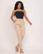 Calça Feminina de Alfaiataria Modelagem Reta Atacado 44 Goiânia